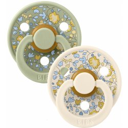 Bibs x Liberty Colour kaučuk dudlík kulatý 2ks ivory sage