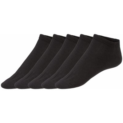 LIVERGY Pánské nízké ponožky s BIO bavlnou, 5 párů (39/42, černá)