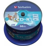 Verbatim CD-R 700MB 52x, printable, 50ks (43309) – Zboží Živě