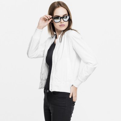 Urban Classics ladies light bomber jacket bílá – Zboží Mobilmania