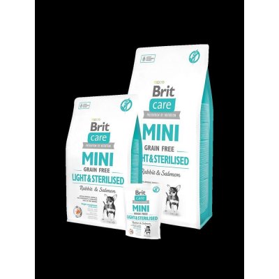 Brit Care Mini Grain-free Light & Sterilised Rabbit & Salmon 2 kg – Zboží Dáma