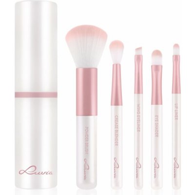 Luvia Cosmetics Travel Set Powder Brush štětec na tvářenku a bronzer ks + Crease Blender štětec na rozmazávání očních stínů ks + Eye Shader štětec na oční stíny ks + Lip Liner Brush štětec na rty ks + – Sleviste.cz