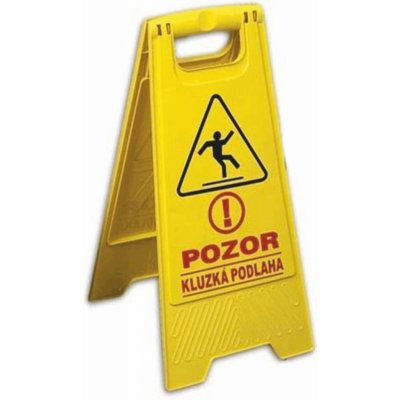 Oboustranná výstražná tabule - Pozor kluzká podlaha oboustranná tabule plast 600x300x30 mm – Hledejceny.cz