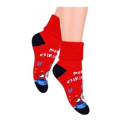 Dětské froté ponožky Christmas červená