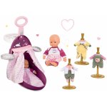 Smoby Prebaľovací vozík pre bábiku Baby Nurse s postieľkou+bábika+3ks šaty 220316-5 – Zboží Mobilmania