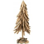 Dřevěný vánoční stromek z kousků naplaveného dřeva Driftwood M – 23*23*50 cm - J-Line by Jolipa – Hledejceny.cz