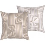 Livarno home z jemného flanelu 2 ks šedohnědá / bílá 50 x 60 cm – Zboží Dáma