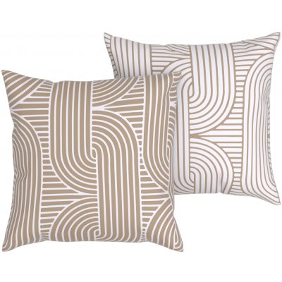 Livarno home z jemného flanelu 2 ks šedohnědá / bílá 50 x 60 cm – Zboží Dáma