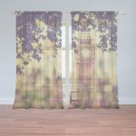 Sablio Záclony Londýn Big Ben Flowers: 2ks 150x250cm – Hledejceny.cz