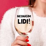 Ahome Sklenice na víno Nesnáším lidi 450 ml – Hledejceny.cz