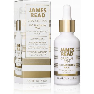 James Read Gradual Tan H2O Tan Drops samoopalovací kapky na obličej odstín Light/Medium 30 ml – Zboží Mobilmania