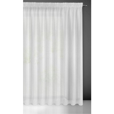 HOTOVÁ ZÁCLONA SIBEL NA PÁSCE 400X250 CM BÍLA – Zboží Mobilmania