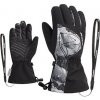 Dětské rukavice Ziener Laval AS black black/grey mountain print - prstové