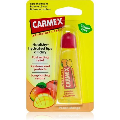 Carmex Peach Mango balzám na rty v tubě 10 g