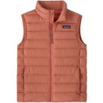 Patagonia Down Sweater dětská vesta světle růžová – Zboží Dáma