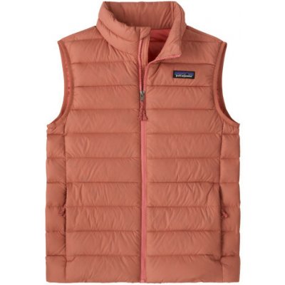 Patagonia Down Sweater dětská vesta světle růžová – Zboží Dáma