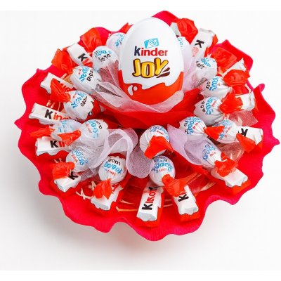 SladkéDárečky | Kinder kytice | Kinder Čokoláda, Schoko bons a Kinder Joy | 37 ks čokolády | průměr 24 cm – Zboží Dáma