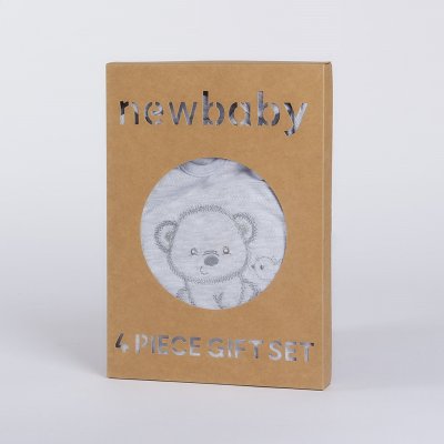 New Baby Kojenecká soupravička do porodnice Sweet Bear šedá Šedá – Zboží Dáma