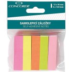 Záložky samolepicí 12 x 50 mm, papírové, 5 x 100 ks – Hledejceny.cz