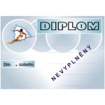 VIZINGR Lyžování diplom A4 č.3 Lyže č.3 BEZ TEXTU – Hledejceny.cz