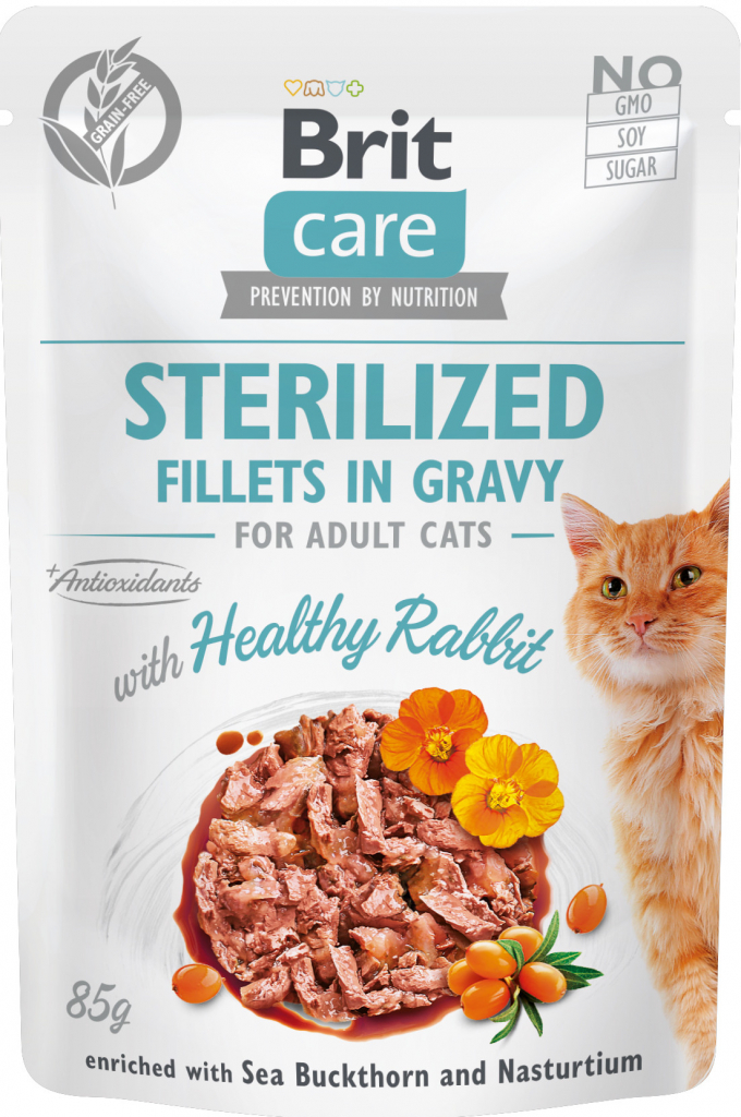 Brit Care Cat Sterilized. Fillets in Gravy Rabbit 85 g