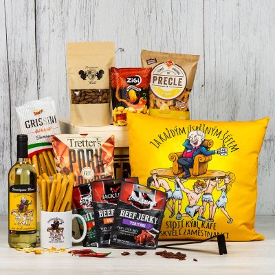 Dárková bedna pro šéfy bílé víno – Zboží Dáma