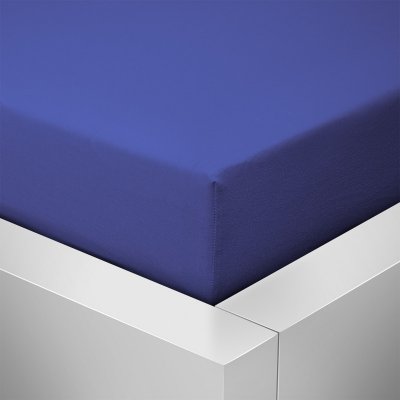 Písecké lůžkoviny Jersey prostěradlo Lycra tmavě modré 180x200x25 – Zboží Mobilmania