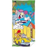 Carbotex plážová osuška Tom a Jerry ve žlutém kabrioletu 100% bavlna froté s gramáží 300 gr./m² 70 x 140 cm – Hledejceny.cz