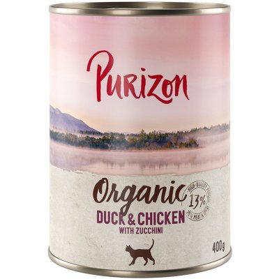 Purizon Organic kachna a kuřecí s cuketou 12 x 0,4 kg