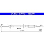 Tažné lanko, parkovací brzda ATE 24.3727-0300.2 – Sleviste.cz