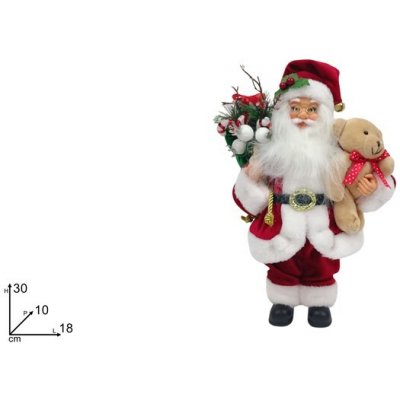 PROHOME - Santa Claus 30cm s medvídkem – Hledejceny.cz