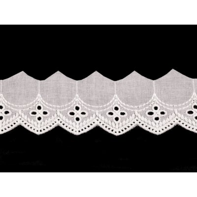 Bavlněná madeira - štykování šíře 45 mm, střední, 2 Off White – Zboží Dáma