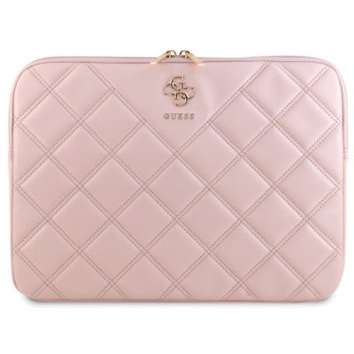 Guess PU Quilted 4G Metal Logo Obal na Notebook 13/14" Pink, GUCS14ZPSQSSGP