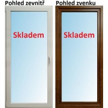 Soft Balkonové dveře Otevíravé i Sklopné Levé Zlatý dub / Bílá 100 x 200 cm