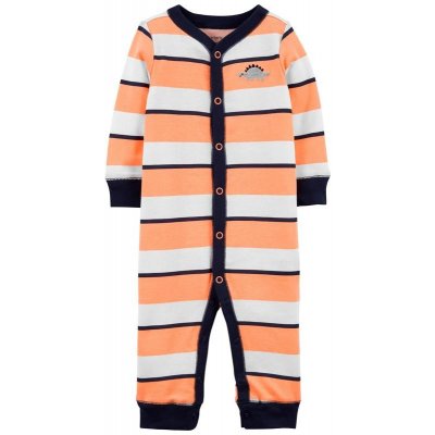 CARTER'S Overal bez nožiček na druky Sleep & Play Orange Stripes chlapec – Zboží Dáma