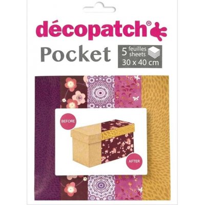 décopatch Papíry na decoupage 5ks kolekce č.05 – Zboží Dáma