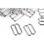 Posunovač na prádlo / motýlka šíře 12 mm kovový - nikl (20 ks) – Sleviste.cz