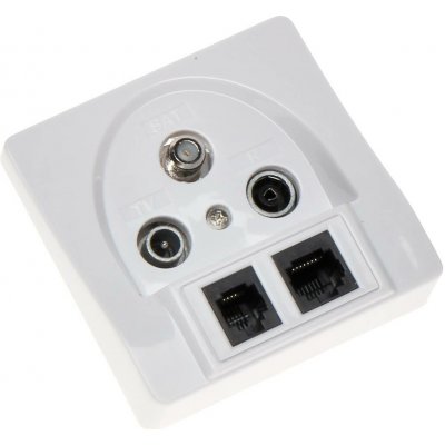 Zásuvka účastnická TV/R/SAT/RJ-45/RJ-11 - koncová – Zboží Živě