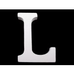 Dřevěná dekorace písmena abecedy - "L" bílá sněžná – Hledejceny.cz