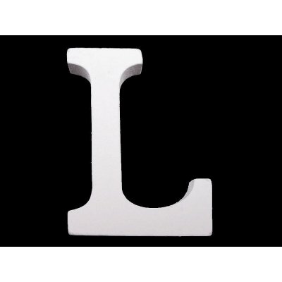 Dřevěná dekorace písmena abecedy - "L" bílá sněžná – Hledejceny.cz
