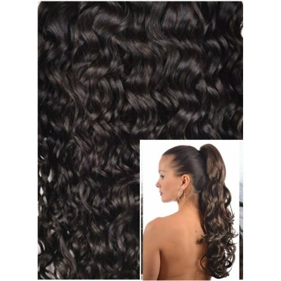 Clip in KUDRNATÝ CULÍK 60cm KANEKALON TMAVĚ HNĚDÝ – Hledejceny.cz