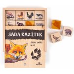 Lesní svět Dětská razítka 16 kusů Stopy zvěře – Zboží Dáma