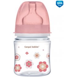 Canpol babies láhev se širokým hrdlem Newborn baby růžová 120ml