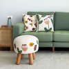 Taburet Aberto Design Pouffe & Cushion Set (3 Pieces) Lovely Lilly Pink Red Azure Green