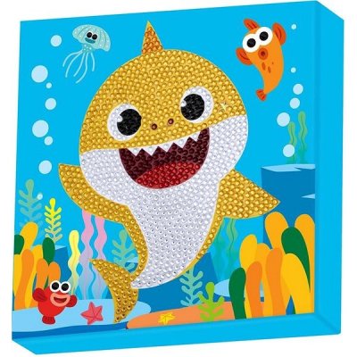 DIAMOND DOTZ BIG DOTZ Diamantové malování Baby Shark BDBX006 28 x 28 cm – Sleviste.cz