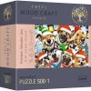 Puzzle Trefl Vánoční psi dřevěný 500 dílků