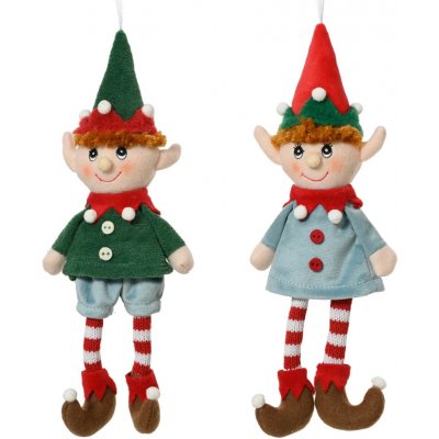 Decoris Závěsná vánoční dekorace elf, různé druhy, 10 x 5 x 27 cm – Hledejceny.cz