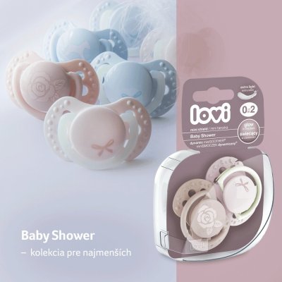 Lovi silikon dynamické dudlíky Baby Shower Girl růžová – Zboží Dáma