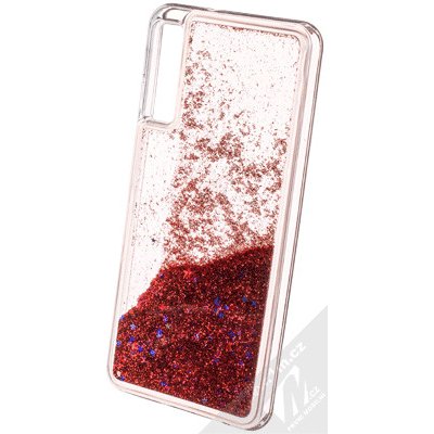 Pouzdro Sligo Liquid Glitter Full ochranný s přesýpacím efektem třpytek Samsung Galaxy A7 2018 červené red – Zbozi.Blesk.cz