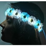 RAVEON Svítící květinová čelenka do vlasů | Modrobílá – Sleviste.cz